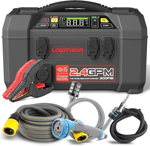 Alternative view of Lokithor AW401 12V 2500Amp Li-Polimer Akıllı Akü Takviye + Pompa + Basınçlı Yıkama + Powerbank + Led Lamba