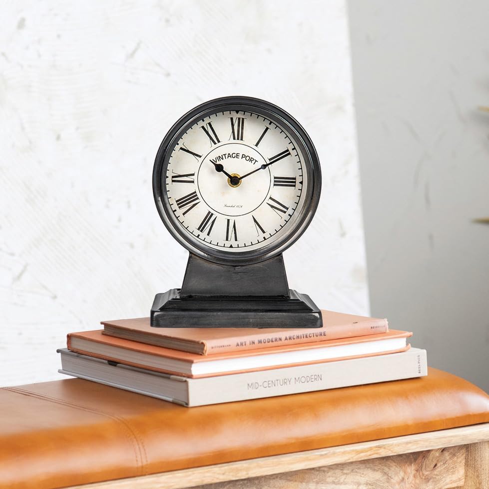 Co-Op Metal Mantel Saat, Gunmetal Siyah
