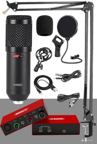 LASTVOİCE Glx Paket-3 BM800 Mikrofon + Stüdyo Ses Kartı + Stand + Filtre