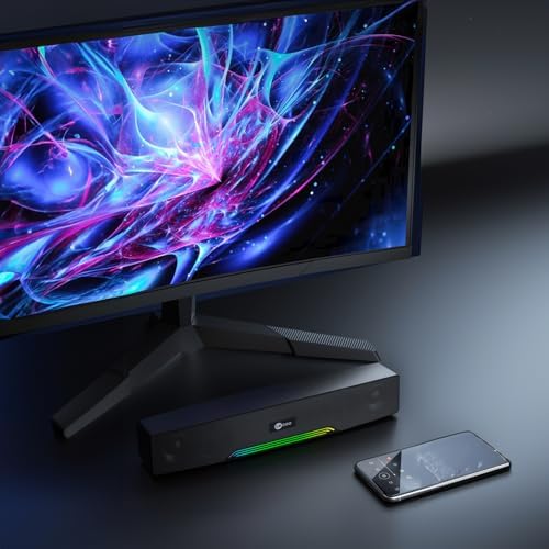 Alternative view of DS109 10W Bluetooth Kablosuz RGB Aydınlatmalı Hoparlör - Masaüstü, PC, TV, Laptop Uyumlu, USB/SD Kart/AUX Girişi, 360° Surround Ses, Mikrofonlu Taşınabilir Soundbar Siyah