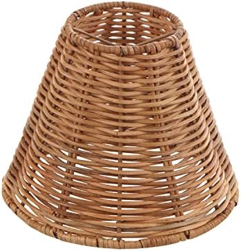 Aspen 51003 Empire Clip-On Chandelier Lamp Shade, Natural, 3" Top x 6" Bottom x 5-1/4" Slant Height
