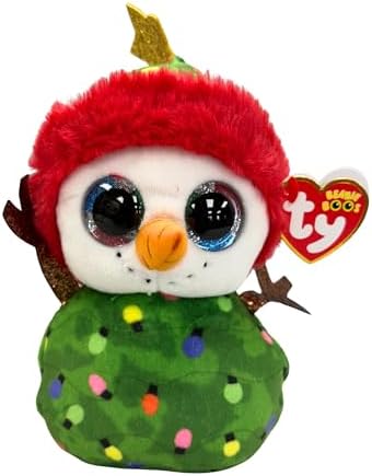 Alternative view of TY SNOWMAN TREE - GREEN REG