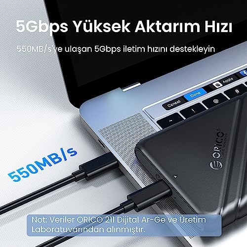 Alternative view of USB 3.0 Micro B 2.5” inch SATA SSD Hard Disk Kutusu Siyah