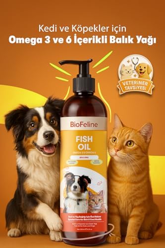Alternative view of Biofeline Fish Oil ve Omega 3 ve 6 İçerikli Balık Yağı ve Kedi ve Köpekler İçin Tüy ve Genel Sağlık Destekleyici