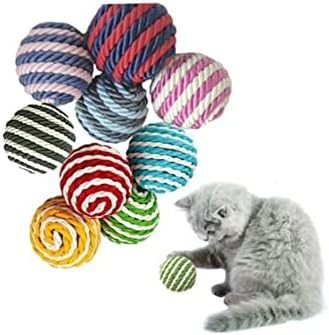 Alternative view of Ip Sarma Renkli Kedi Oyun Topu 4 Cm (5 Adet) Kedi Oyuncağı