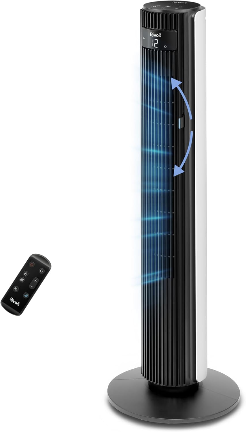 Alternative view of Kule Vantilatör İçin Yatak Odası, 7,5 m/s, 23 W, 25 dB Sessiz Sütun, Uzaktan Kumandalı, 12 Hız Kademesi, 4 Mod, Beyaz