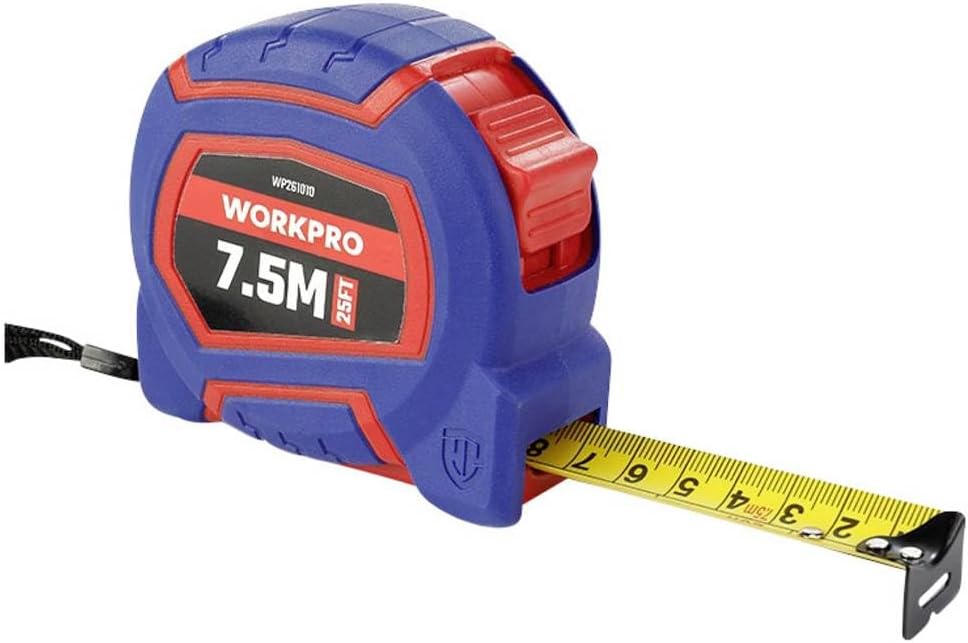 WP261010 7,5Mx25mm/25Ft. Naylon Kaplama Sarı Çelik Şerit Metre