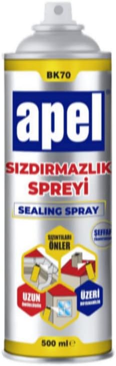 Apel Su Sızdırmazlık Su Geçirmezlik Su İzalasyon Sızıntı Önleyici Kauçuk Yüzey Kaplama Sprey Şeffaf 500 ML
