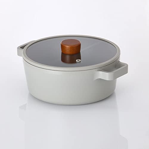 Alternative view of Fika Alüminyum Gri Cam Kapaklı Döküm Tencere 18 Cm