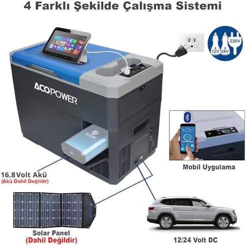 Alternative view of Acopower V28 12/24/220Volt 28Litre Kompresörlü Oto Buzdolabı (Akü Dahil Değildir)