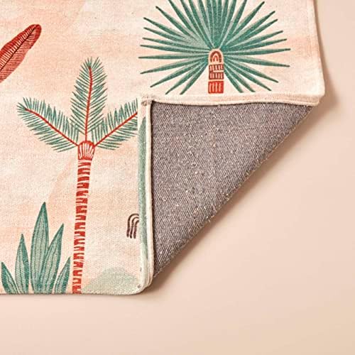 Kids Hayvan Baskılı%100 Polyester Kilim, Somon, 80x150 cm