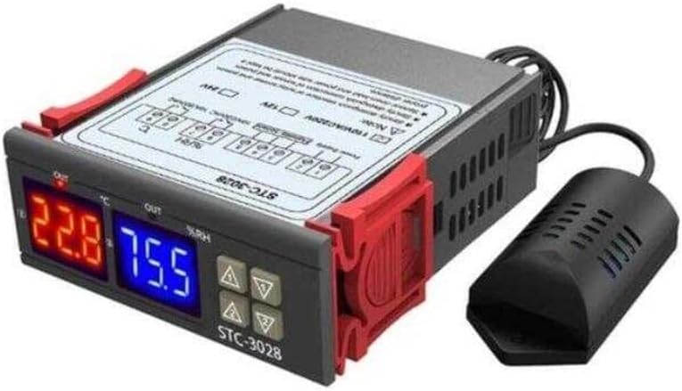 STC-3028 12V LCD Ekranlı Nem Sıcaklık Kontröl Termostatı