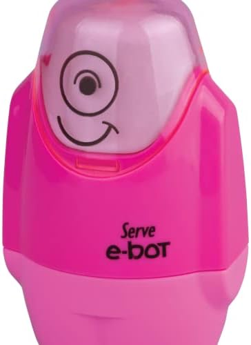 SERVE E-BOT SİLGİLİ KALEMTIRAŞ FOSFORLU PEMBE 4LU SET