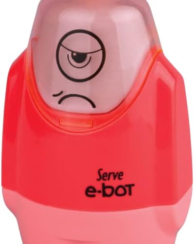 SERVE E-BOT SİLGİLİ KALEMTIRAŞ FOSFORLU KIRMIZI 4LU SET
