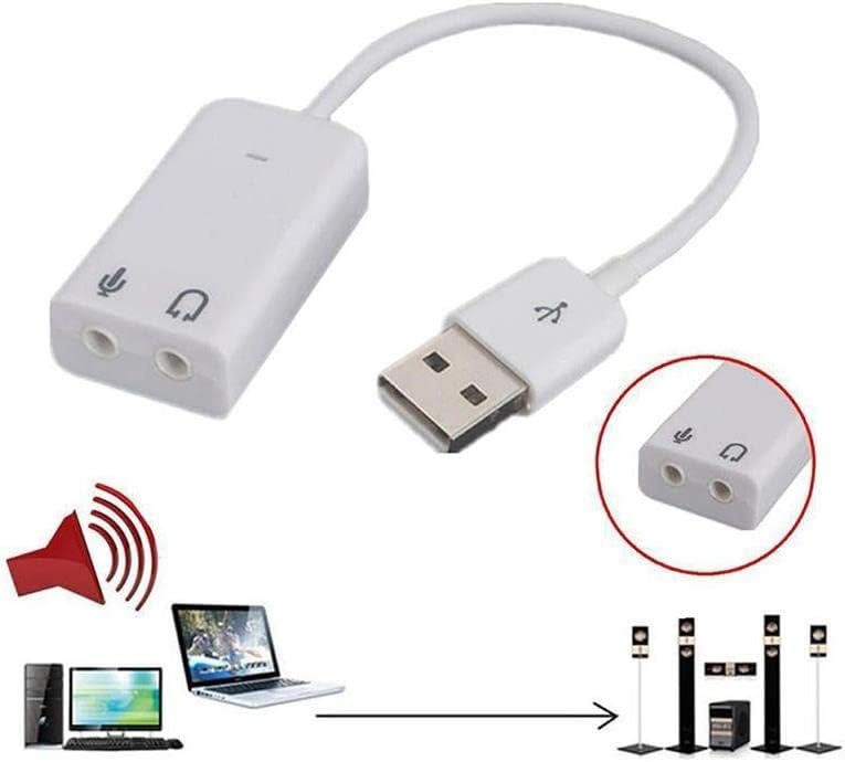 Harici Kablolu 7.1 Usb Ses Kartı 3.5mm Mikrofon Çevirici Dönüştürücü Adaptö