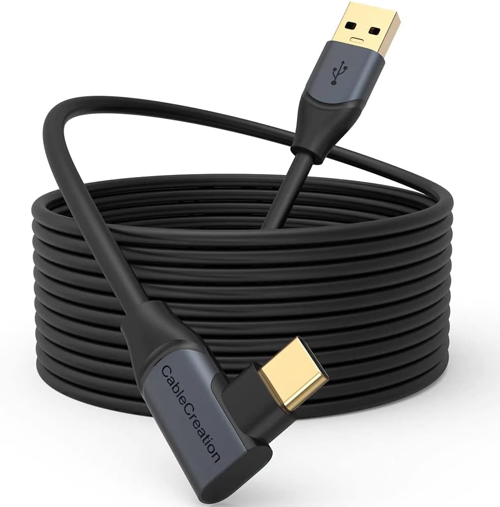 Alternative view of 5 Gbps Type-C VR data Şarj Kablosu Oculus 2 için Link Cable 90° Type-C Uç USB 3.2 kablo 5 Metre 3A CC1064 Profesyonel Bilgisayar bağlantı Kablosu