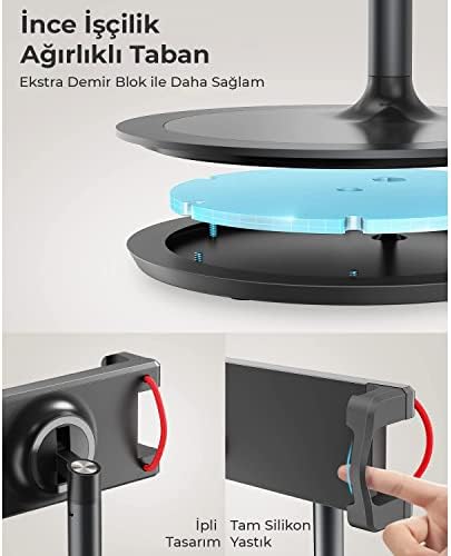Bix Saiji S3E 360° Ayarlanabilir Tablet ve Telefon Tutucu Stand Siyah
