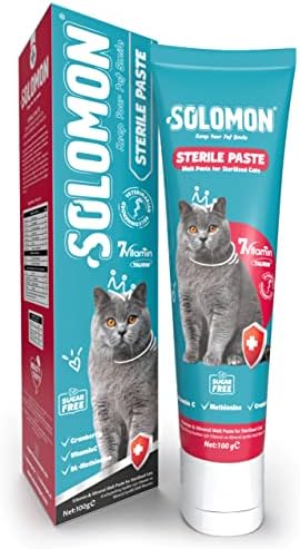 Solomon Sterile Paste 100 Gr Kısırlaştırılmış Kediler İçin Tüy Yumağı Önleyici Vitamin ve Mineralli Malt Macunu