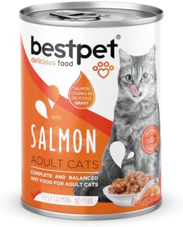Alternative view of Bestpet Kısırlaştırılmış Kediler İçin, Taze Somon Parça Etli Ve Soslu Yaş Mama, 400 g x 12 Adet