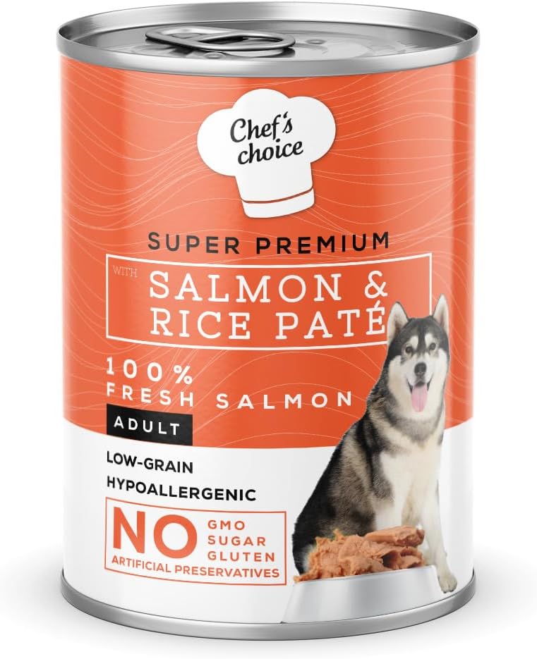 Chef's Choice Yetişkin Köpekler İçin, Hipoalerjenik, Somon Balıklı Ve Pirinçli Ezme, 400 g x 12 Adet