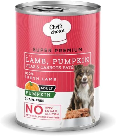 Chef's Choice Yetişkin Köpekler İçin, Tahılsız, Hipoalerjenik, Kuzu Etli, Balkabaklı, Bezelyeli Ve Havuçlu Ezme, 400 g x 12 Adet