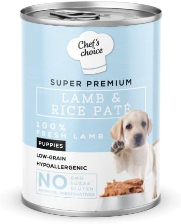 Chef's Choice Yavru Köpekler İçin, Hipoalerjenik, Kuzu Etli Ve Pirinçli Ezme, 400 g x 12 Adet