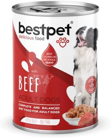 Alternative view of Bestpet Yetişkin Köpekler İçin, Taze Sığır Parça Etli Ve Soslu Yaş Mama, 400 g x 12 Adet
