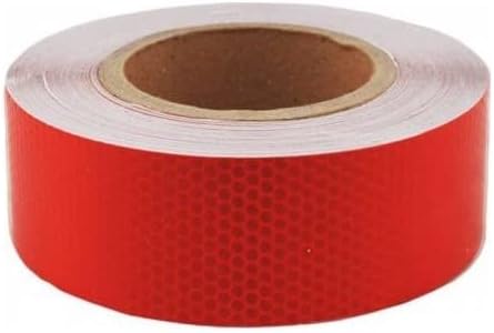 Fosfor Bant Petekli Kırmızı Şerit Bant 5 Cm (5 cm x 5 Metre)