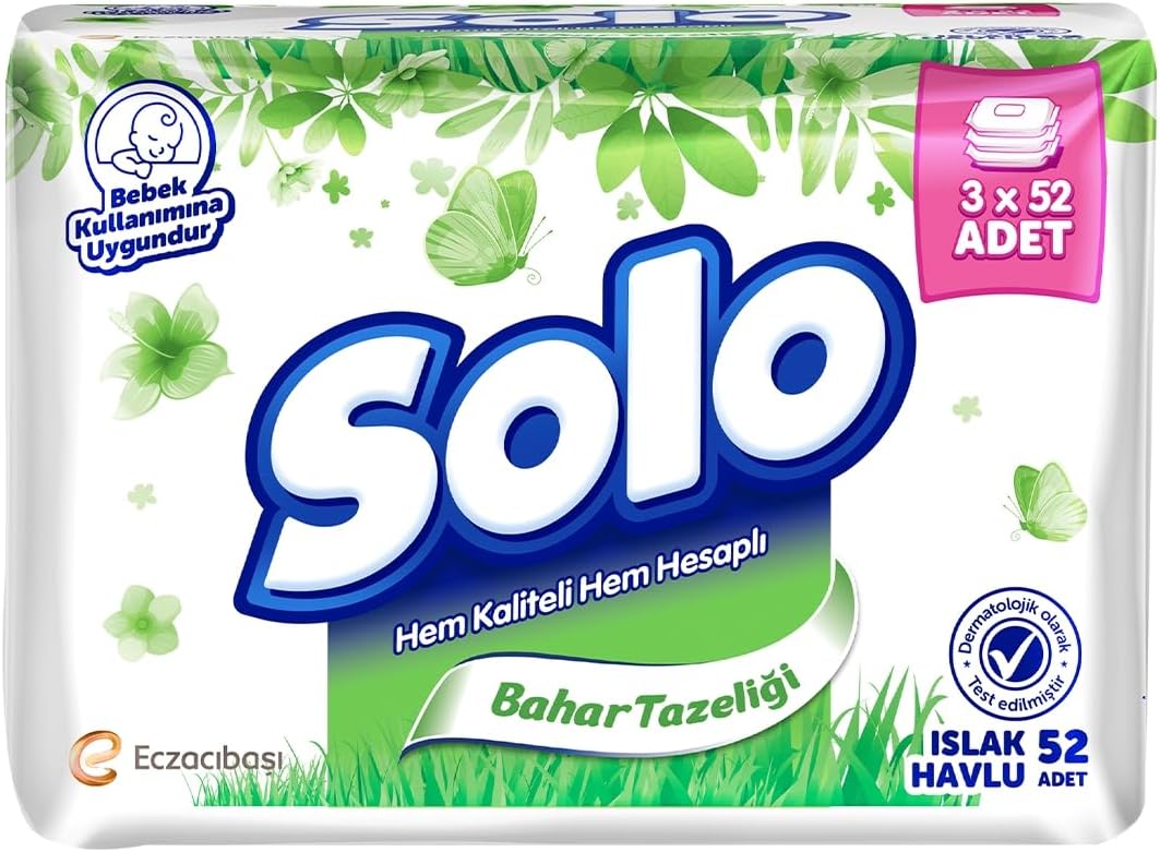 Solo Islak Havlu 3*52 Yaprak