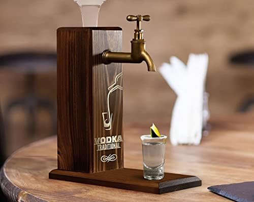 Alternative view of Bk Özel Vodka Baskılı Musluklu Doğal Ahşap İçki Standı, İçki Çeşmesi, Doğum Günü Hediyesi, Ev Hediyesi, İçecek Dispenseri