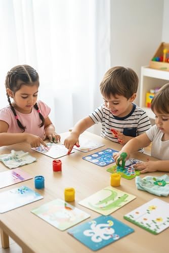 Wipe Clean Finger Paint Activity - Silinebilir Parmak Boyası Aktivite Kartları - Fingerprint Activities
