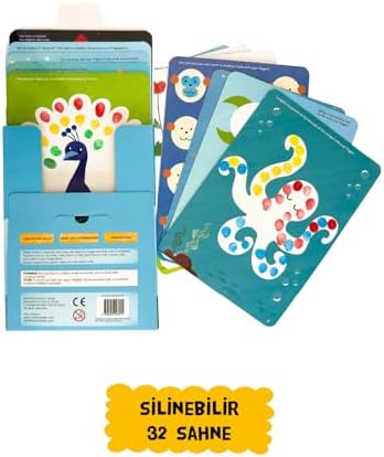 Alternative view of Wipe Clean Finger Paint Activity - Silinebilir Parmak Boyası Aktivite Kartları - Fingerprint Activities