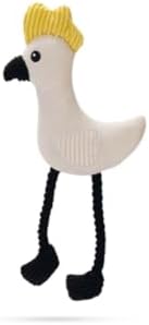 Köpek Oyuncağı, Sesli, Papağan, Peluş, Beyaz, 42x19,5x6cm