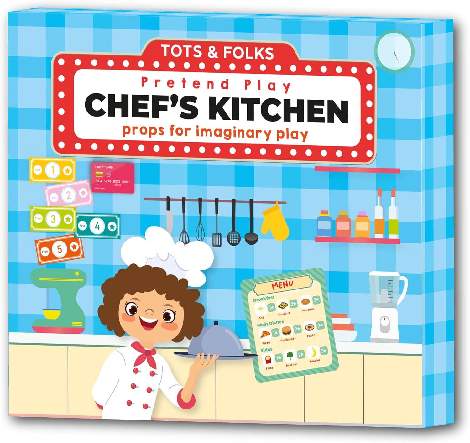 Alternative view of Pretend Play Chefs Kitchen Chef Şef Mutfak Oyun Seti Rol Yapma Oyunu Şefin Mutfağı Role Play Dramatic Play
