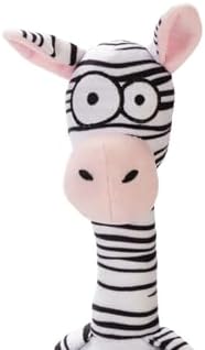 Köpek Oyuncağı, Sesli, Zebra, Peluş, Siyah/Beyaz, 33x10x9cm