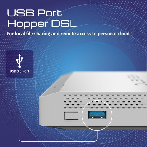 Alternative view of Keenetic Hopper DSL AX1800 Wi-Fi Mesh VDSL2/ADSL2+/Fiber Ebeveyn Kontrol Modem VPN Router 4x1Gbit/s USB3.0 KN-3610