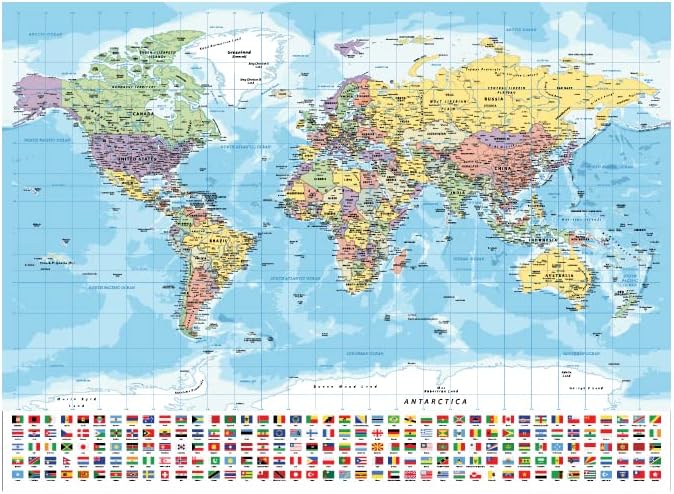 Blue Focus 1000 PARÇA - WORLD MAP (DÜNYA HARİTASI)