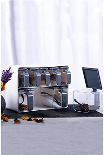 Sekizli Standlı Baharatlık Seti Gri Beyaz - 161280-815