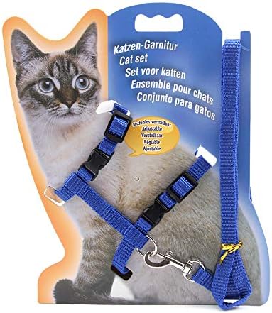 Ayarlanabilir Kedi Gezdirme Tasması Lüx 120 cm Mavi
