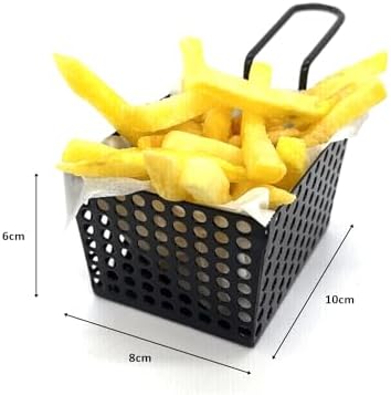 Mini Patateslik, Firütöz Sepeti, Patates Kızartma Sunum Sepeti, Cafe, Restaurant Burger Sunum, Servis Ekipmanı Model-1 SİYAH