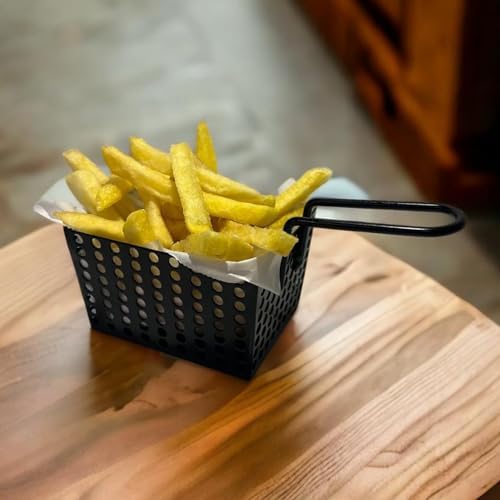 Alternative view of Mini Patateslik, Firütöz Sepeti, Patates Kızartma Sunum Sepeti, Cafe, Restaurant Burger Sunum, Servis Ekipmanı Model-1 SİYAH