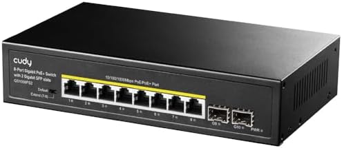 Cudy GS1008PS2 8 Port Gigabit 120W 250m PoE+, 2 Gigabit SFP Switch