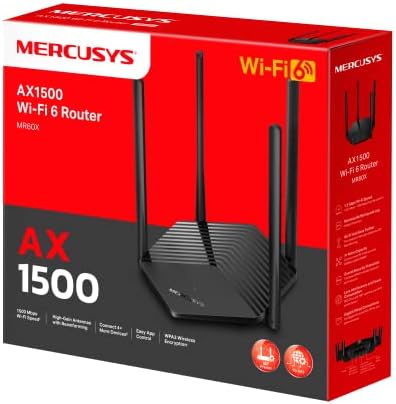 Alternative view of MR60X Wi-Fi 6 Router | AX1500 Mbps Hız, Gigabit Port, Fiber Uyumlu, WPA3 Güvenlik, Mobil Uygulama ile Kurulum, VPN Desteği, MU-MIMO & Beamforming, Dual-Band