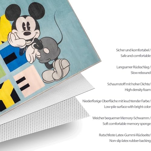 Taç Mouse Lisanslı Karakter Baskılı%100 Polyester Halı, Çok Renkli, 80x120 cm