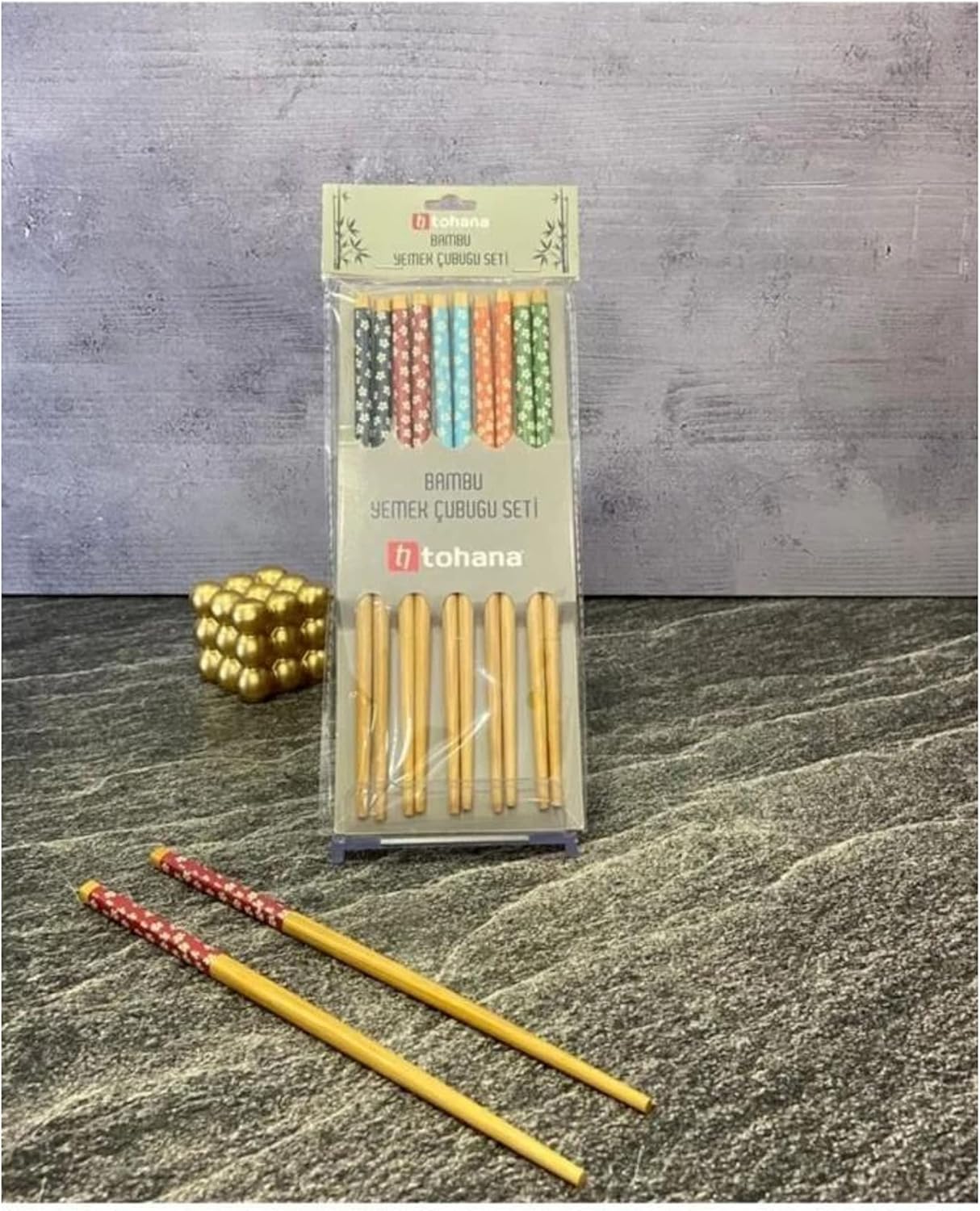 Alternative view of Tohana Bambu 10’lu Chopstick Yemek Çubuğu Seti – THN5537