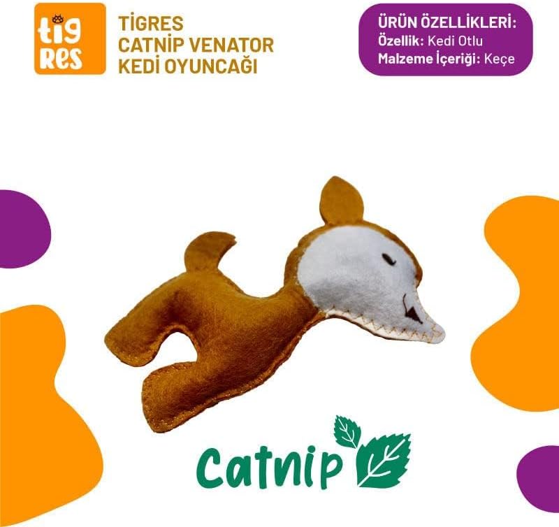 Tigres Venator Catnipli Ceylan Şeklinde Kedi Oyuncağı