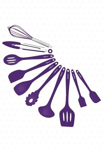 Valletta Salvatore 10 Parça Mor Dayanıklı Yanmaz Yapışmaz Silikon Spatula Seti - VLT1156