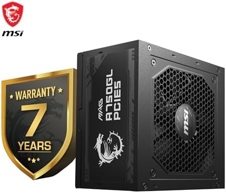 MSI MAG A750GL PCIE5 750W 80+ GOLD POWER SUPPLY