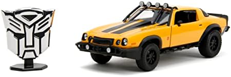 Alternative view of Jada Transformers Rise of The Beast 1:24 1977 Chevy Camaro Bumblebee & Badge Döküm Araba, Çocuklar ve Yetişkinler için Oyuncaklar