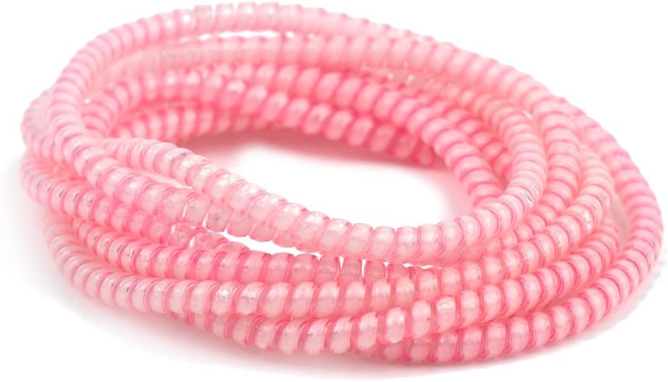 Alternative view of Şarj Aleti Kablosu Kablo Kordon Koruyucu Spiral Sarma Kılıf Koruma Afterglow Pembe 140cm